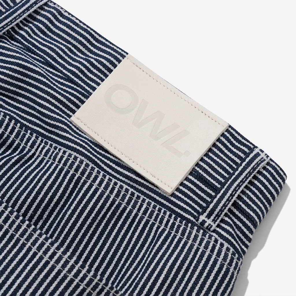 Quần jean ống rộng Owlbrand Wide Striped - Ảnh 9
